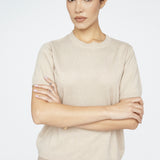 Cashmere Blend Tee Taupe