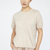 Cashmere Blend Tee Taupe