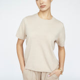 Cashmere Blend Tee Taupe