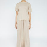 Cashmere Blend Tee Taupe