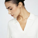 Cashmere Blend Polo Ivory