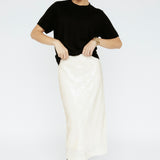 Sequin Midi Skirt Ivory