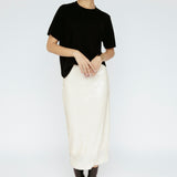 Sequin Midi Skirt Ivory