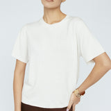 Cashmere Blend Tee Ivory