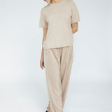 Cashmere Blend Tee Taupe