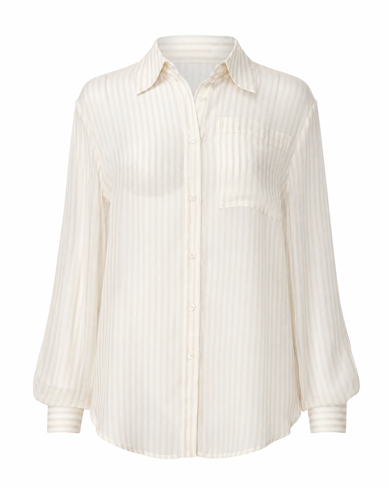 White ribbed shirt on a white background