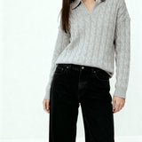 Vail Polo Sweater Charcoal