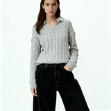 Vail Polo Sweater Charcoal