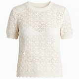 Lace Knit Tee Ivory