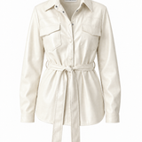 Vegan Leather Western Shacket
