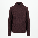 Boucle Textured Sweater Plum