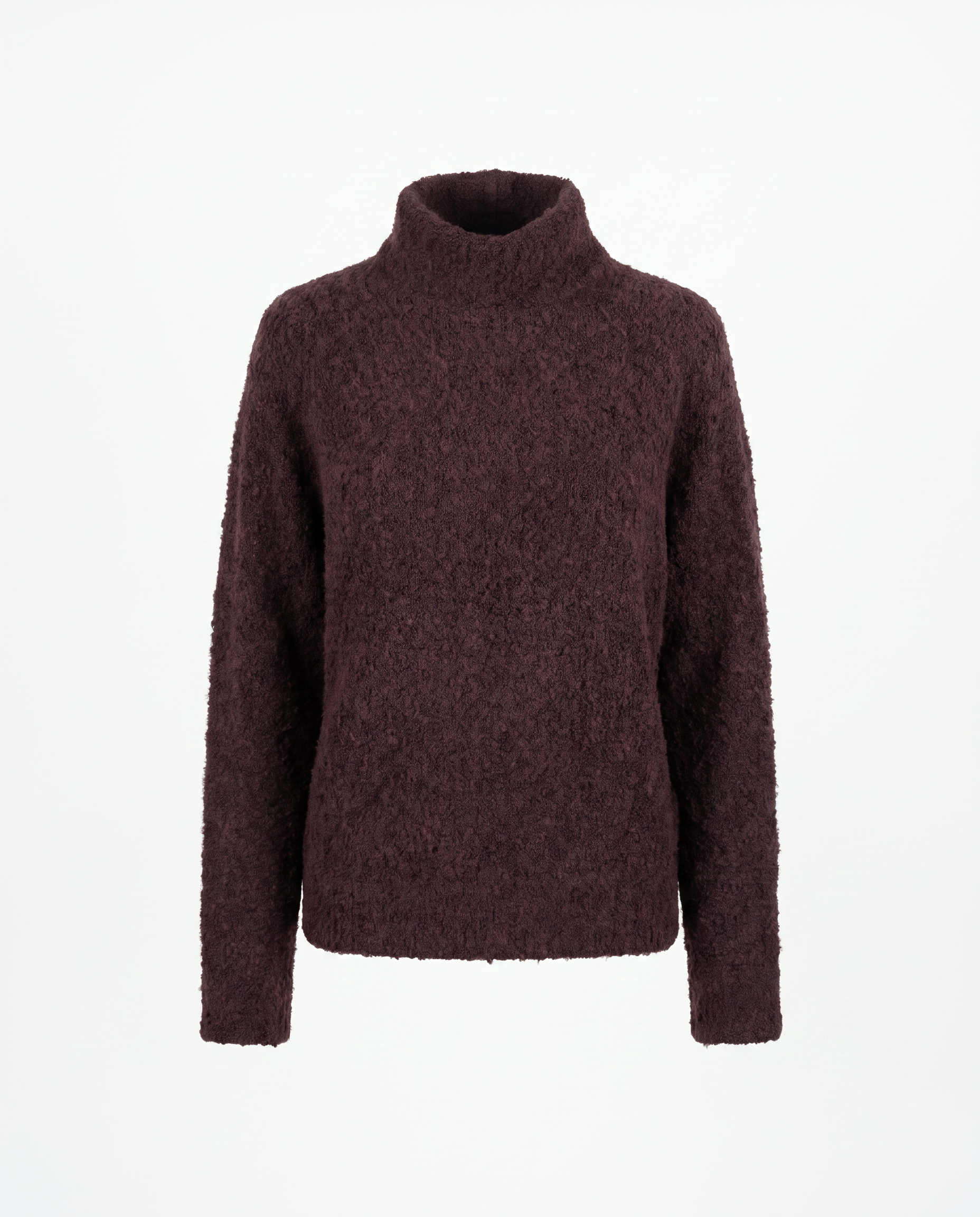 Boucle Textured Sweater Plum