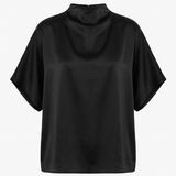 Butter Satin Batwing Top Black