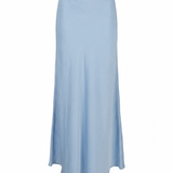 Butter Satin Bias Cut Skirt Soft Blue