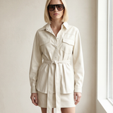 Vegan Leather Western Shacket