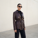 Plum Short Trench