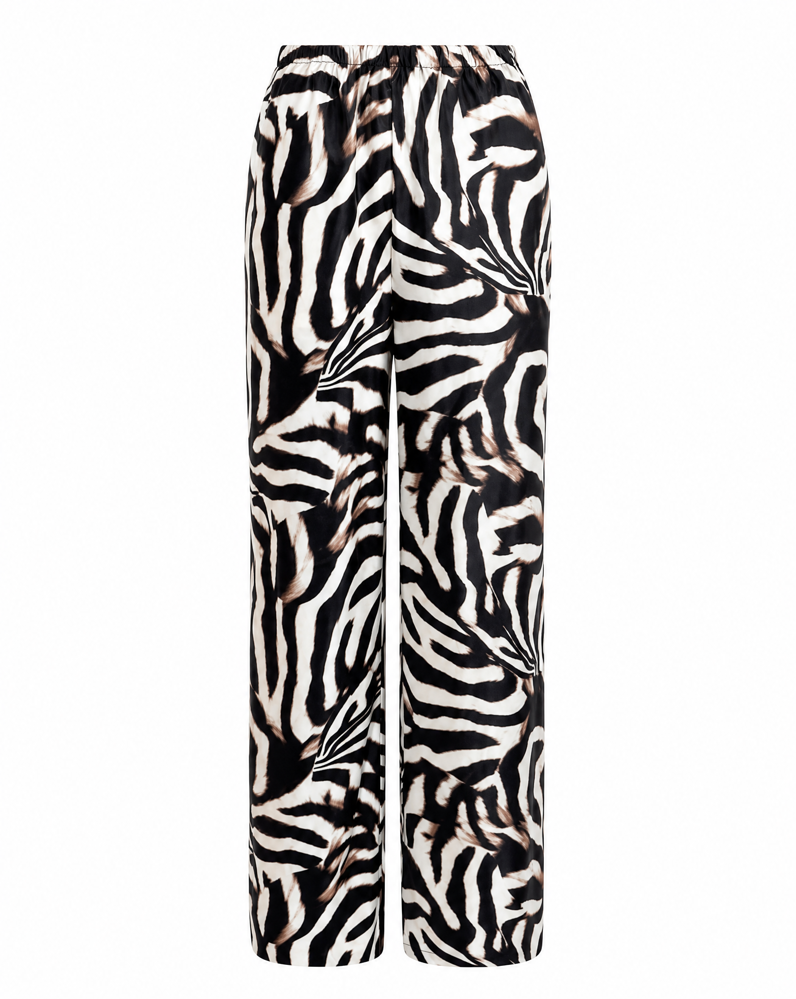 Bias Cut Pants Abstract Zebra