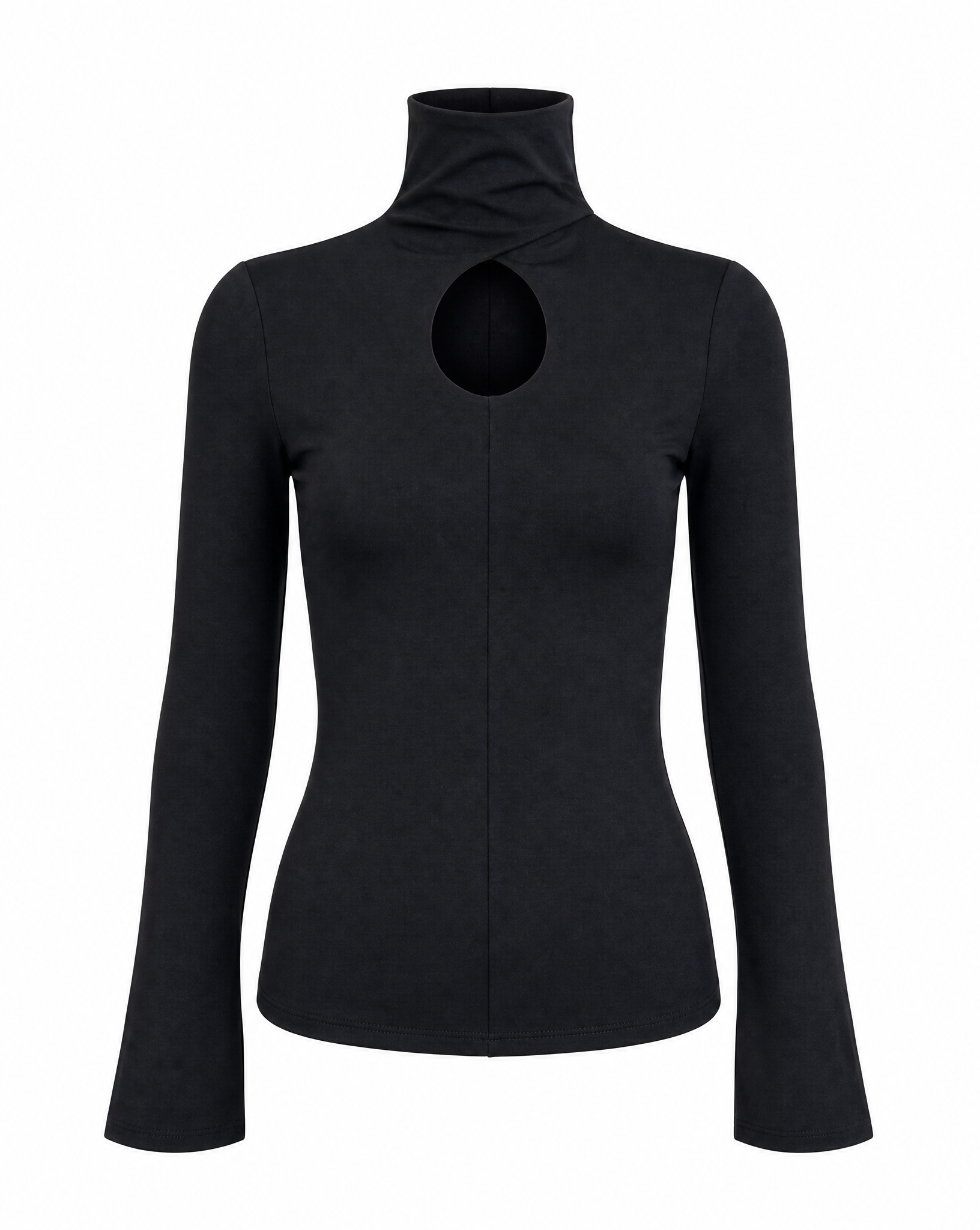 Bamboo Keyhole Turtleneck