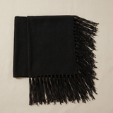 Cashmere Fringe Shawl Black