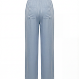 Butter Satin Pleated Pant Celeste Print