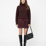 Boucle Textured Sweater Plum