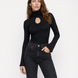 Bamboo Keyhole Turtleneck