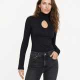 Bamboo Keyhole Turtleneck