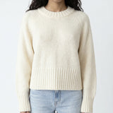 Half Ribbed Knit Ivory
