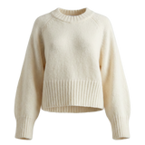 Half Ribbed Knit Ivory