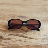 Retro Oval Sunnies Mahogany Lense
