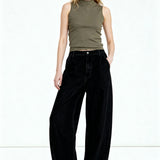 Mock-neck Tank Olive