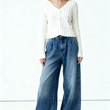 Ribbed Cardigan Ivory