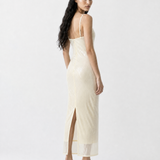 Stretch Sequin Dress Ivory