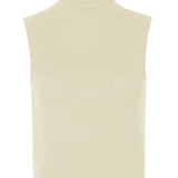 Mock-neck Tank Cream