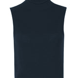 Mock-neck Tank Black