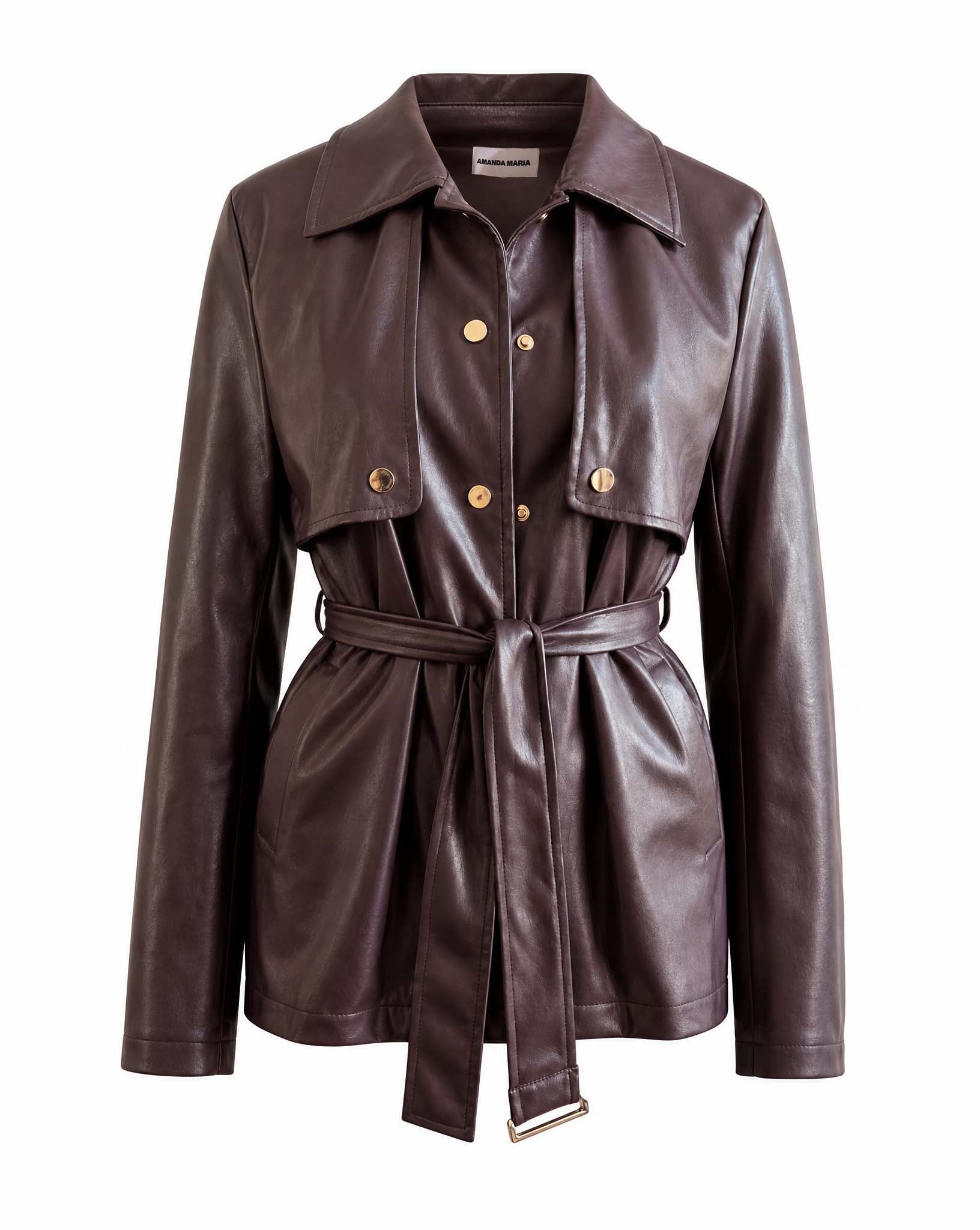 Plum Short Trench