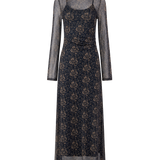 Printed Mesh Dress