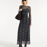 Printed Mesh Dress