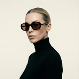Retro Oval Sunnies Mahogany Lense