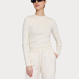 Mock-neck Long Sleeve Ivory