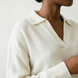 Cashmere Blend Polo Ivory