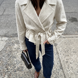Linen Belted Blazer