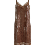 Sequin Lace Trim Dress