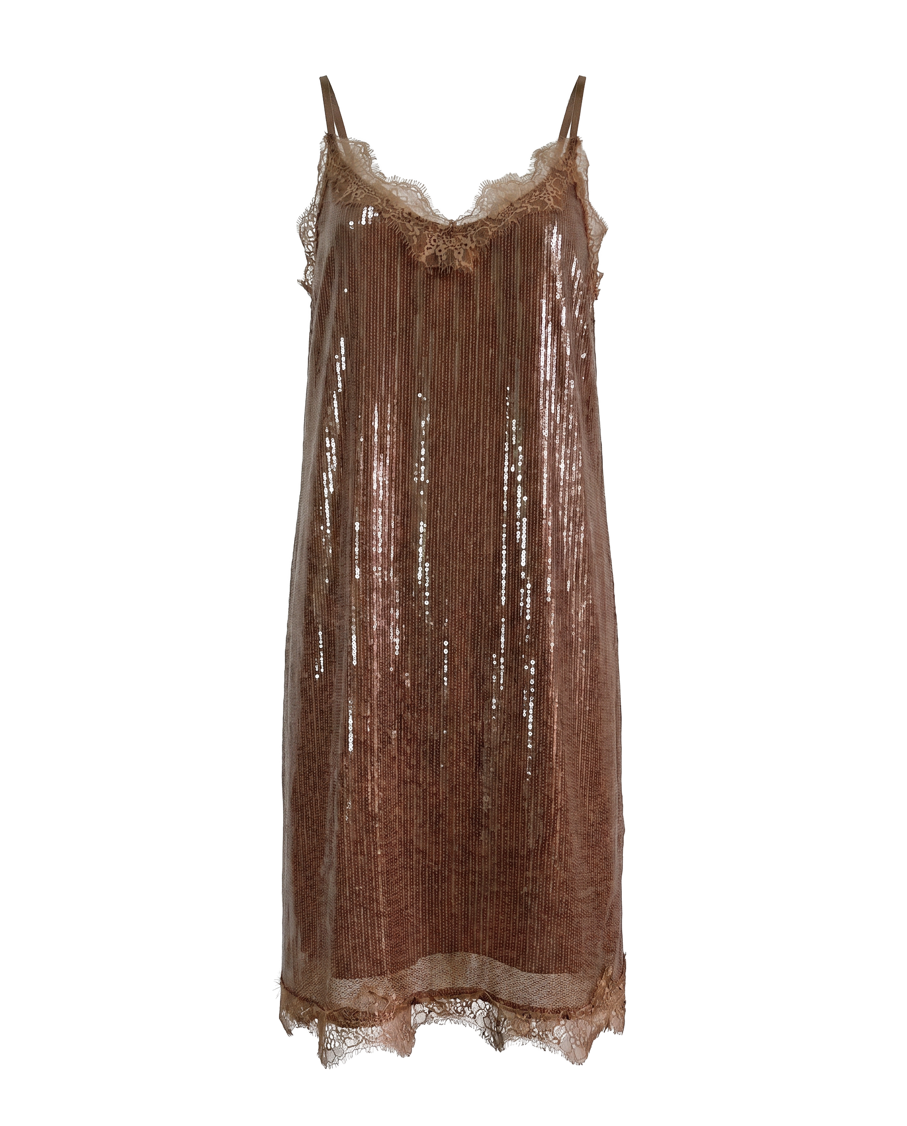 Sequin Lace Trim Dress