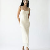 Stretch Sequin Dress Ivory