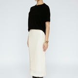 Sequin Midi Skirt Ivory