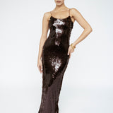 Sequin Dress Mahogany Pre order