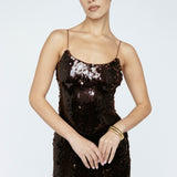Sequin Dress Mahogany Pre order