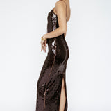 Sequin Dress Mahogany Pre order