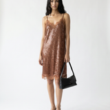 Sequin Lace Trim Dress